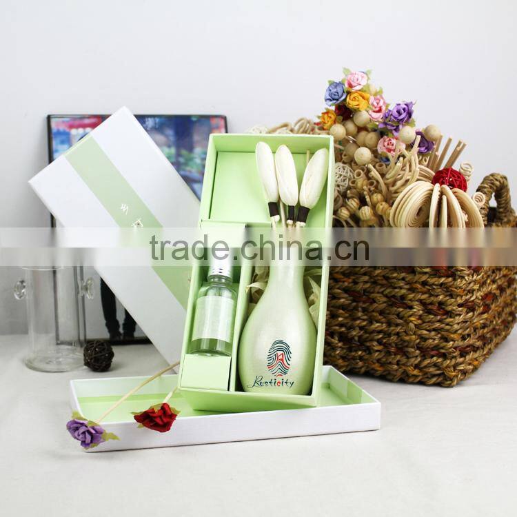 Sola flower bottle fragrancereed diffuser with short lid box