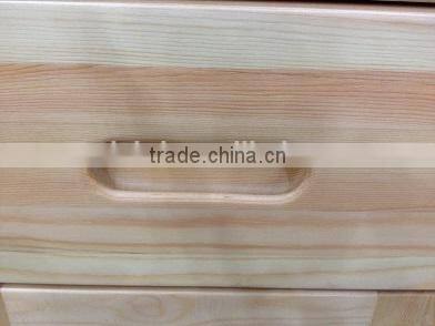 Durable imported all solid pine wood two-door top part wardrobe finished in natural wood color