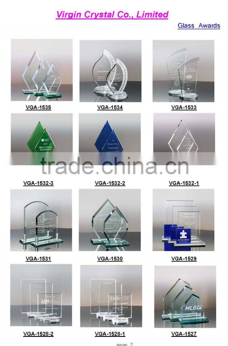 Mini Glass Awards Souvenir With Personal Logo Engraved