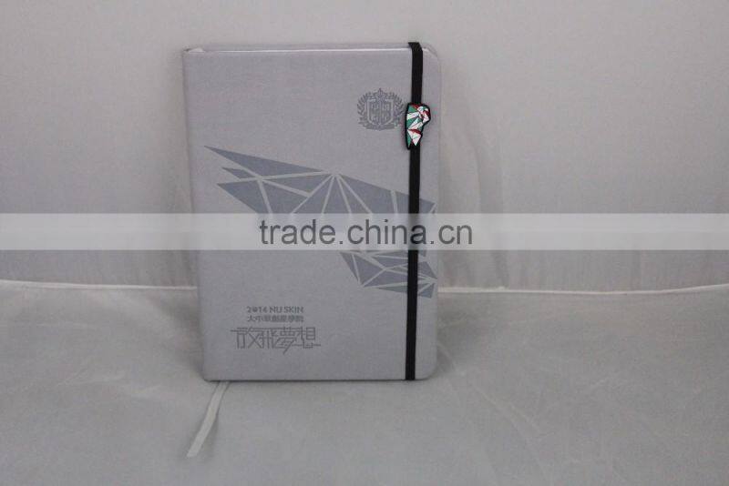Professional factory customized pessonalized hardcover notebook , flying dreams notebook with elastic band and ribbon