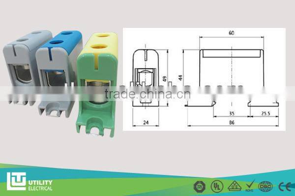 Industrial Power Din Rail terminal block Newest UTL JUT10-50 KE61 Al/Cu Terminal Conductors
