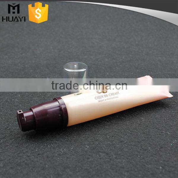 High quality color plastic cosmetic tube with lotion pump for cosmetic