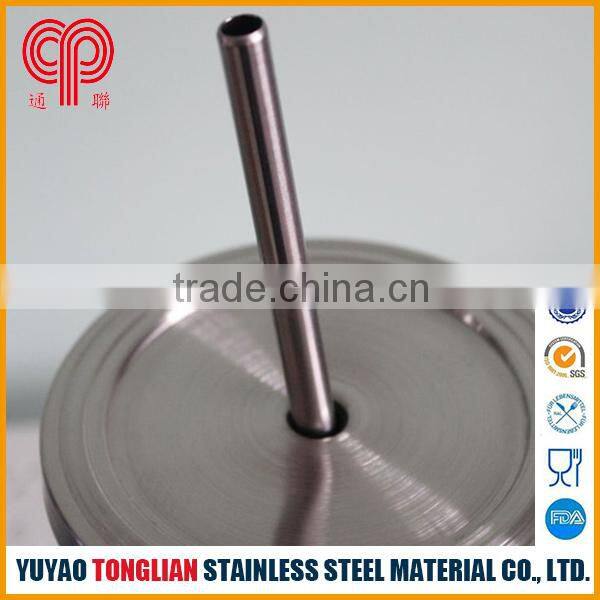 straight stainless steel 304 drinking straw with thread