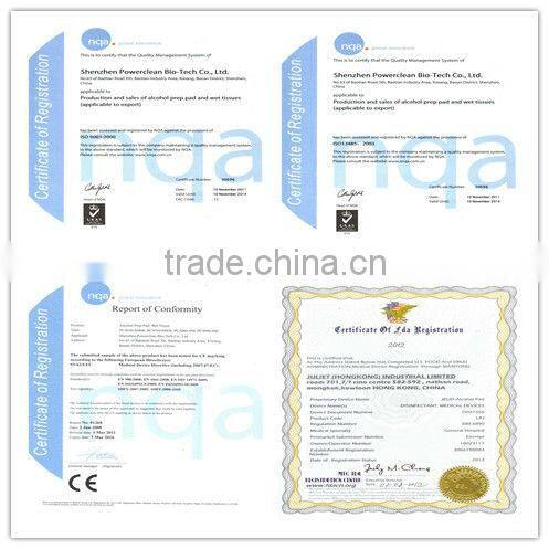 Wet wipes alcohol cleaners