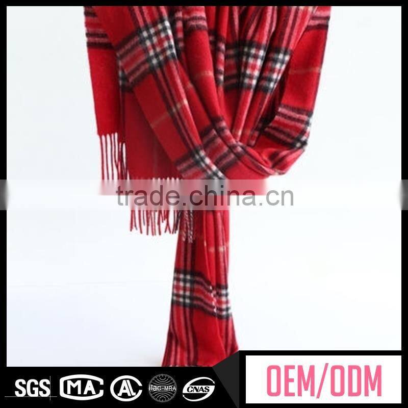 Factory directly striped scarf, plain twill 100% wool scarf, new fashion designed scarf