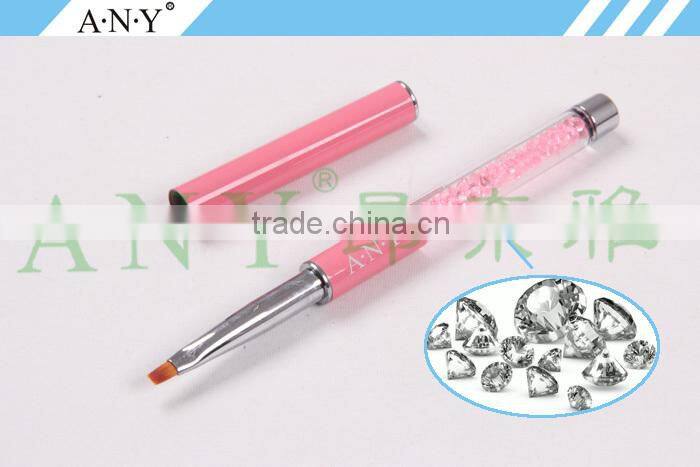ANY Nail Art Beauty Care Pink Rhinestone UV Gel Nail Polish Brush Micropainting