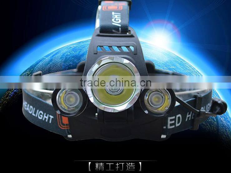 new style 3xT6 rechargeable led head lamp 3 T6 and R2 LED Head Lamp 6000 Lumens