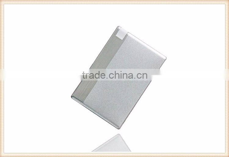 2016 Wholesale Super Slim Ultra-thin Credit Card Size Portable Battery Power Bank Charger For Samsung Micro