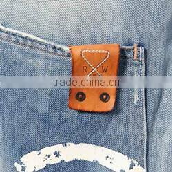 Custom flat irons with private jeans washing main label