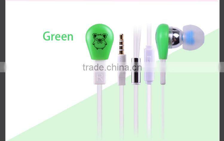 ULDUM fluorescent music earphone with mic made in China