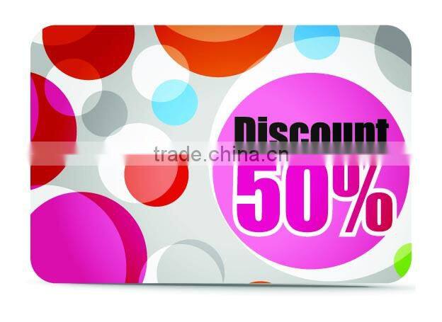 PVC discount shopping card/ discount card printing service