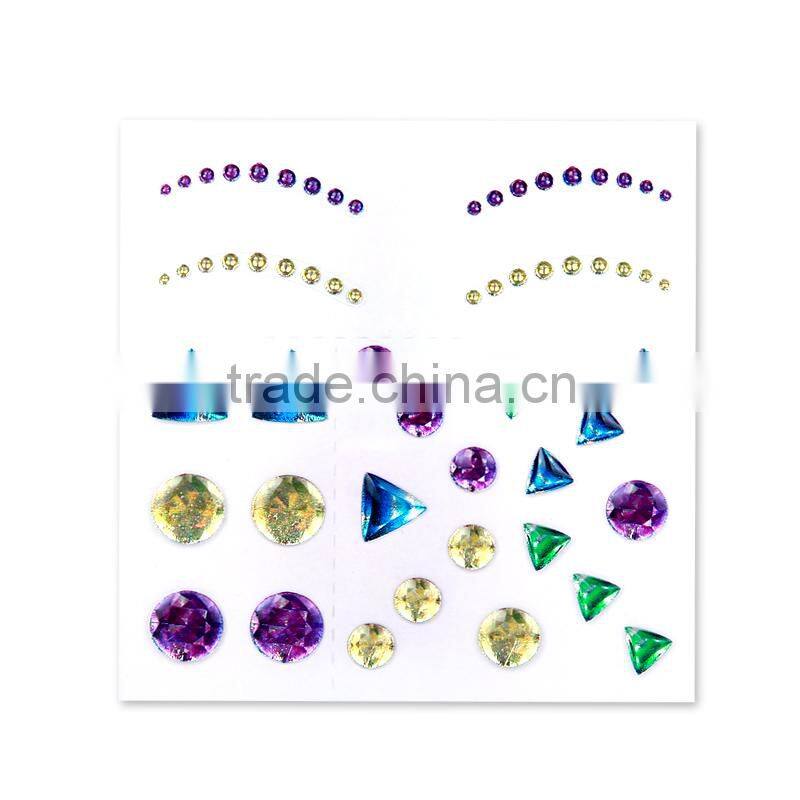 Custom bindi eyeshadow makeup sticker crystal decoration bindi tatatoo sticker
