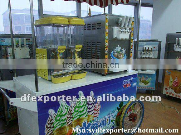Soft ice cream display cart