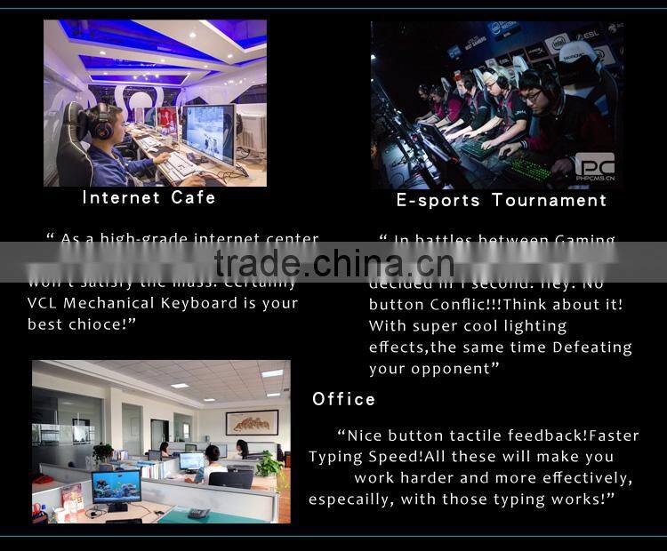 Cool Backlight LED Wired Gaming Mechanical Keyboard For Keyboard Gamer