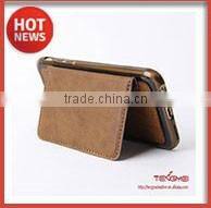 4.7 inch genuine leather oil wax pattern for iphone case with one card slot case phone