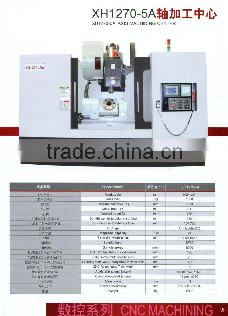 XH1270-5A CNC Machining Center