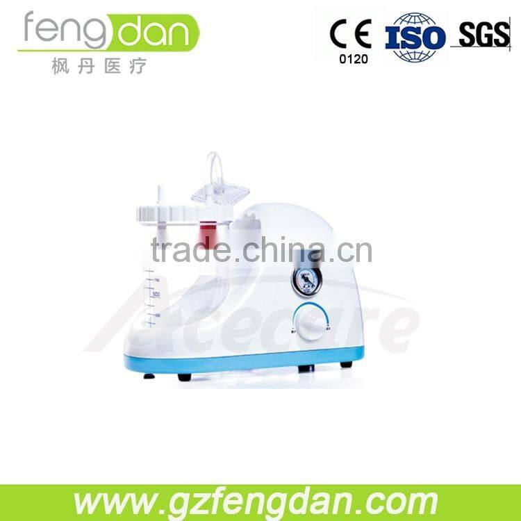 Anti retraction dental suction with oil free piston pump