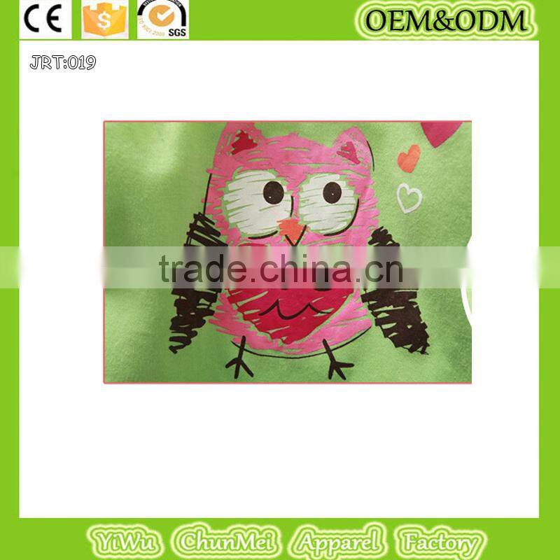 new green pure color t shirt children kids long sleeve t shirt owl t shirts spring tops tee boys and girls t shirt