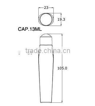 Slim gold plastic roll on lipgloss bottle