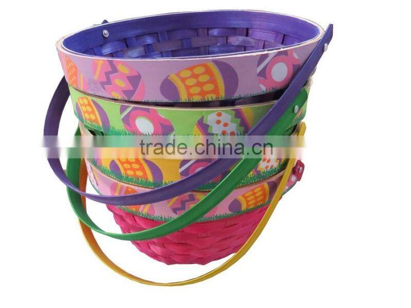 Beautiful decorate bamboo gift baskets