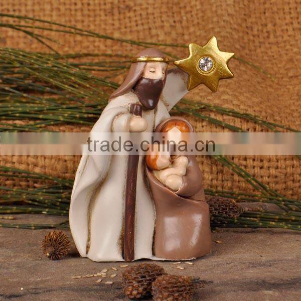 Hot sales nativity set resin religious crafts nativity set