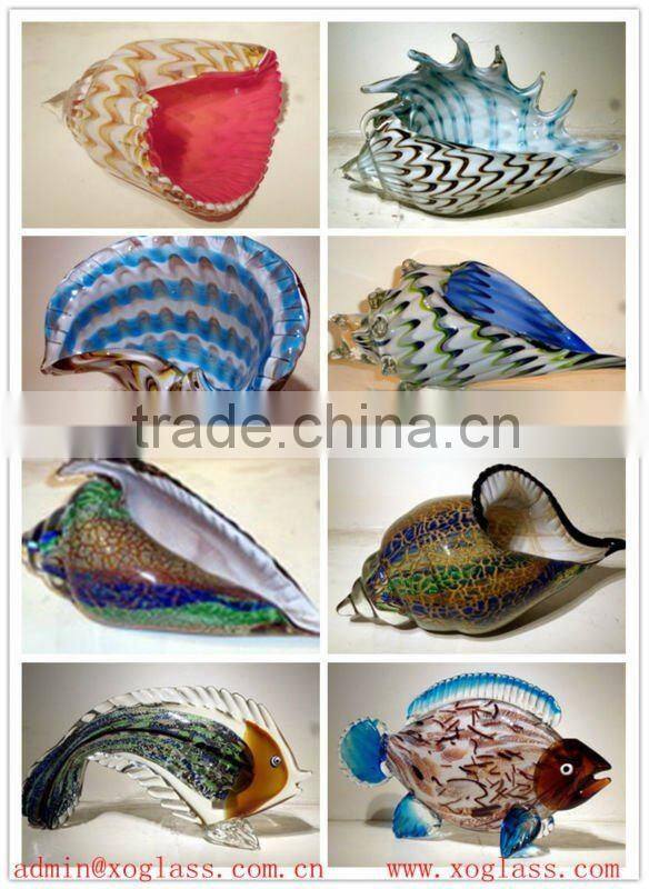 seaworld decorative glass art and art glass table decoration xo-2010012A and art glass home decoration