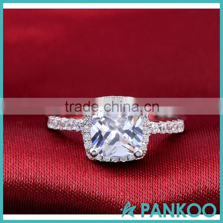 New arrival 925 cz ring sapphire pink cz diamond for women wedding engagement wholesale jewelry