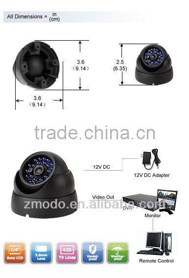 Zmodo CCTV Vandalproof Outdoor CCD Camera Home Surveillance System
