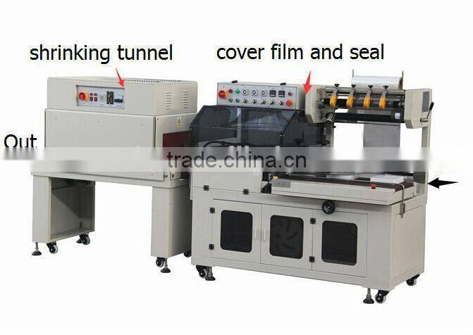 High speed auto L-bar sealer and shrink tunnel