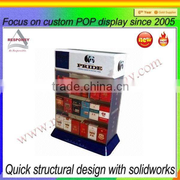 Fashion style cigarette display shelves for retail grocery store