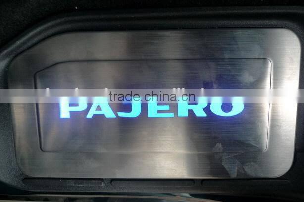 Door sill for Mitsubishi Pajero with LED Stainless steel material