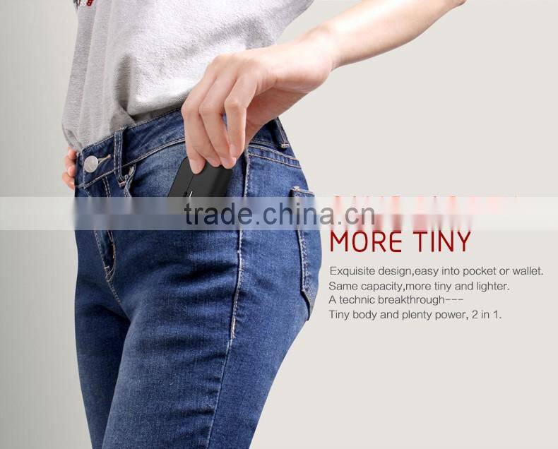 Shenzhen factory 2600mAh Wireless Mini tail plug power bank External Portable Battery Power Bank Charger For iPhone and Samsung