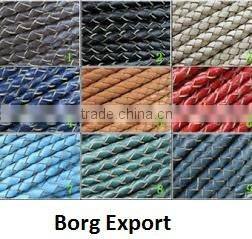 7mm Braided Leather Cords From BORG EXPORT / Braided Leather cord 7 mm
