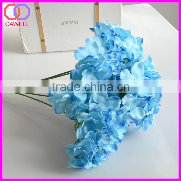 5 heads blue and white hydrangea bouquet cheap artificial hydrangea flower