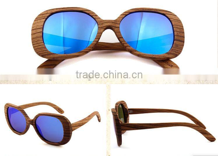 Hot selling retro full frame polarized wooden sunglasses for men and women