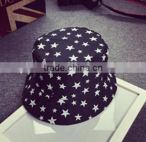 2016 summer alibaba new arrived custom bucket hat star printed special design bucket hat cheap hats