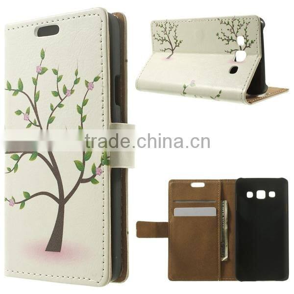 For Samsung Galaxy A3 Leather case, high quality PU leather case For Samsung Galaxy A3