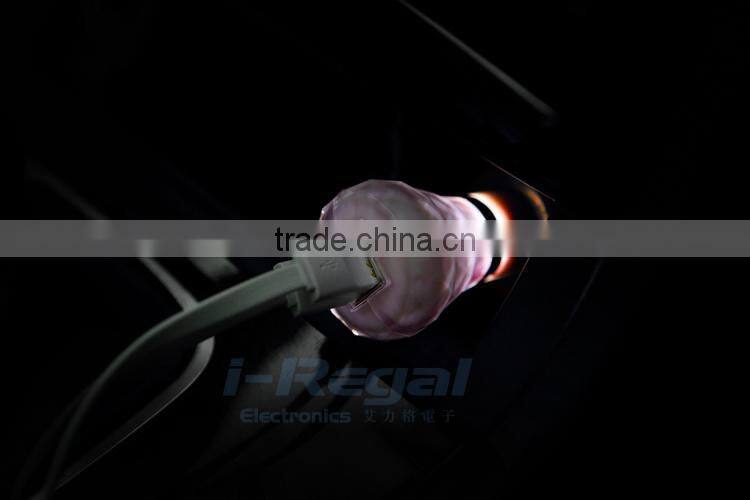 High Quality Safety hammer Car Charger Micro Auto Universal Dual USB For iPad iPhone 5V 3.1A Mini Adapter car charger