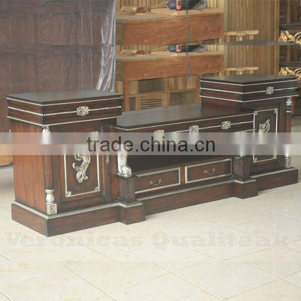 Antique Victorian Style Mahogany Wood TV Cabinet