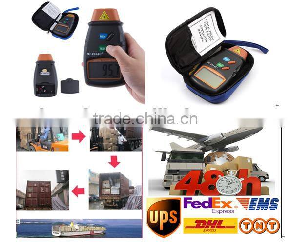 DT-2236c Handheld Auto Ranging 2in1 Digital Laser Non-Contact & Contact Tachometer