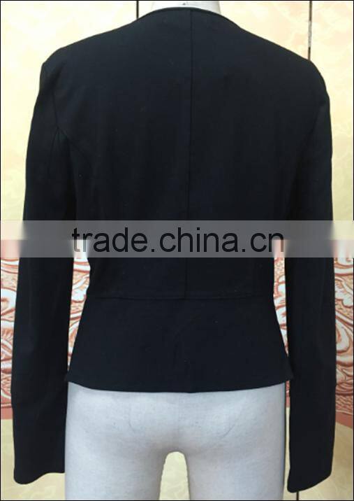 newest fashion girls pig suede jacket dyed color with square shaped hole