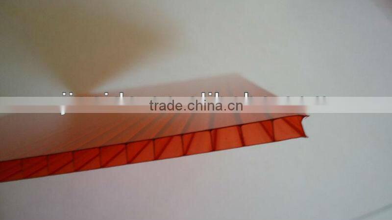 Twin-wall Transparent Polycarbonate hollow plate