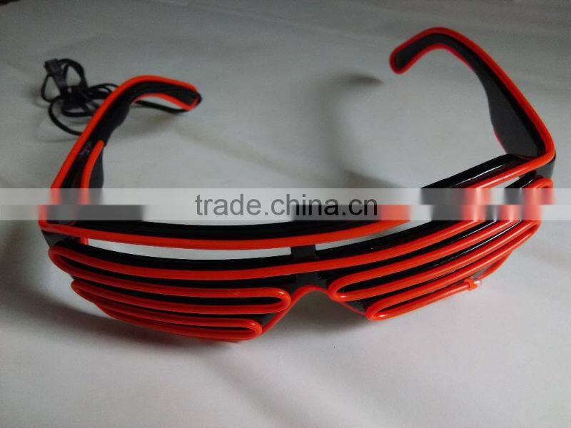 2016 high quality colorful lighting EL wire Shutter Shades glasses for party,concert