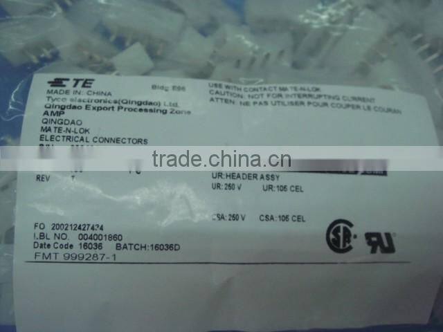 5.08mm pitch vertical PCB Mounting Orientation wire to board pin header connector TE 4 pin connector tyco 350424-1