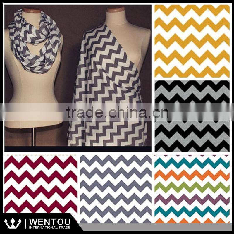 Striped Zig Zag Jersey Breasfeeding Cover Nursing Shawl Infinity Nursing Hand Dyed Scarf