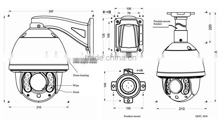 LS VISION hd-sdi Auto Tracking SDI camera H.264 Real-time HD IR Zoom Camera
