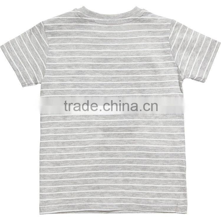 funny baby cartoon clothes made in china, stripe baby t shirt