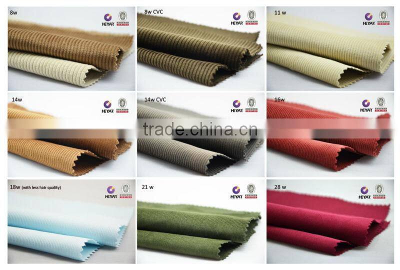 21wale striped pinwales cotton micro baby wale corduroy fabric