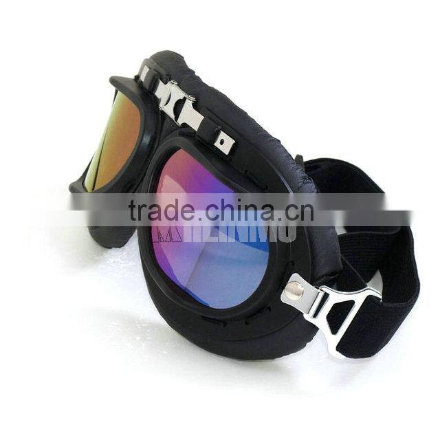 5 lens Black frame Flexible Adult Motorcycle Motocross Bike riding Cross Goggles helmet glasses