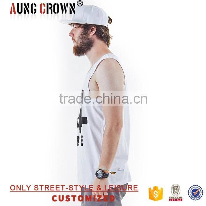 OEM men's white tank top sexy boy tank top